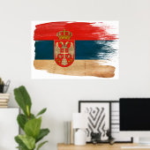 Serbia Flag Posters Poster (Heimbüro)