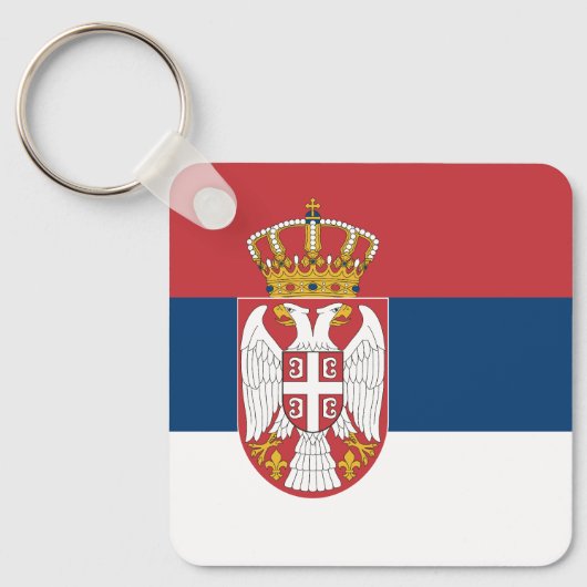 Serbia Flag Schlüsselanhänger (Vorderseite)