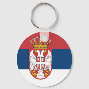 Serbia Flag Schlüsselanhänger