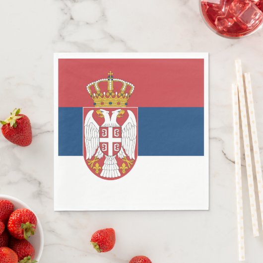 Serbia Flag Serviette (Beispiel)