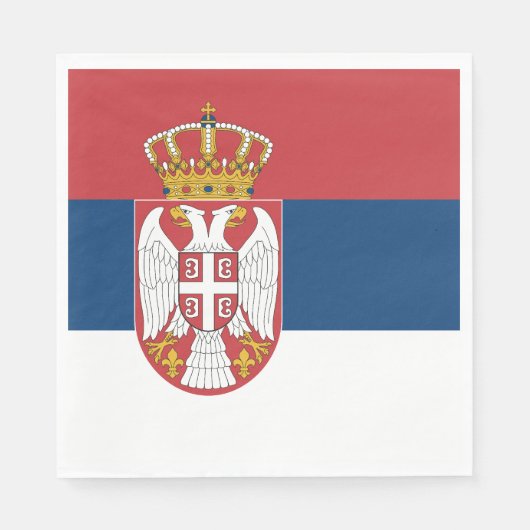 Serbia Flag Serviette (Vorderseite)