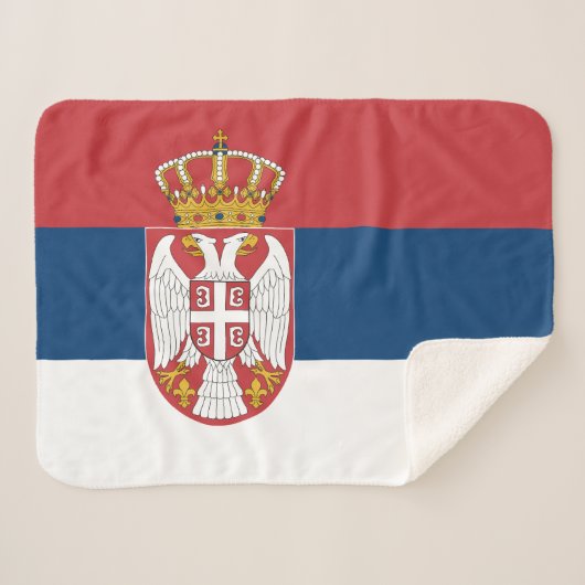 Serbia Flag Sherpadecke (Vorderseite (Horizontal))