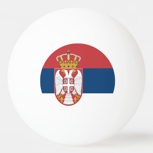 Serbia Flag Tischtennisball (Vorderseite)