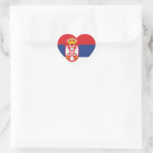 Serbia Herz-Aufkleber (Tasche)