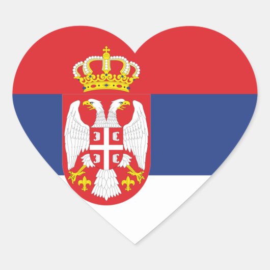 Serbia Herz-Aufkleber (Vorderseite)