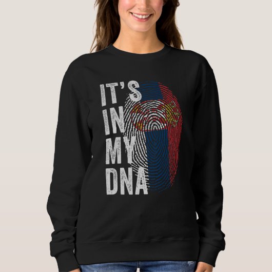 Serbia It's In My DNA Cute Serb Fingerprint Serbia Sweatshirt (Vorderseite)