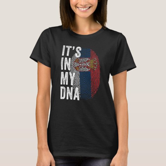 Serbia It's In My DNA Cute Serb Fingerprint Serbia T-Shirt (Vorderseite)