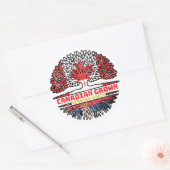 Serbia Serbian Canadian Canada Tree Roots Flag Runder Aufkleber (Umschlag)