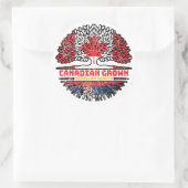 Serbia Serbian Canadian Canada Tree Roots Flag Runder Aufkleber (Tasche)