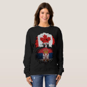 Serbia Serbian Canadian Canada Tree Roots Flag Sweatshirt (Vorne ganz)