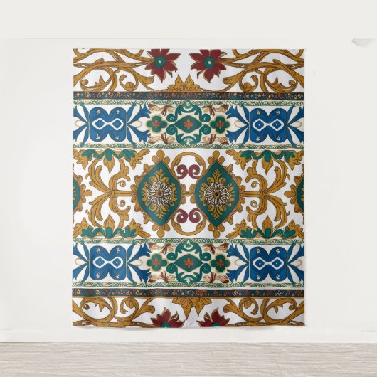 Serbian carpet pattern 5 wandteppich (Vorderseite)