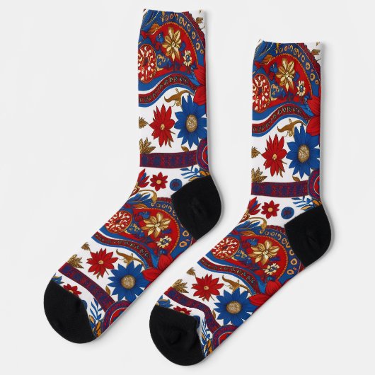 Serbian carpet pattern socken (Linkes Detail)