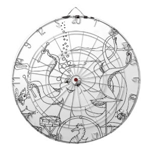 Serbian-Cyrillik-Oktopus Dartscheibe