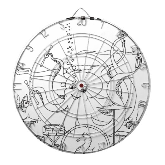 Serbian-Cyrillik-Oktopus Dartscheibe (vorne)