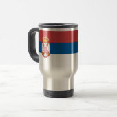 Serbian-Flaggen-Reise-Tasse Reisebecher (Vorderseite Links)
