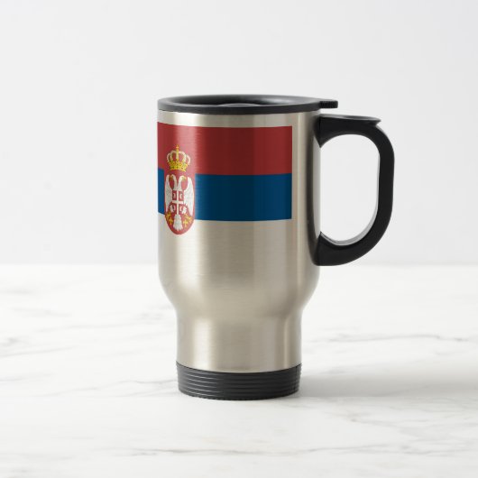Serbian-Flaggen-Reise-Tasse Reisebecher (Rechts)