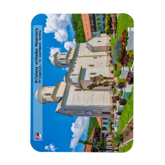 SERBIAN MONASTERIEN - Kloster Mileševa 2 Magnet (Vertikal)