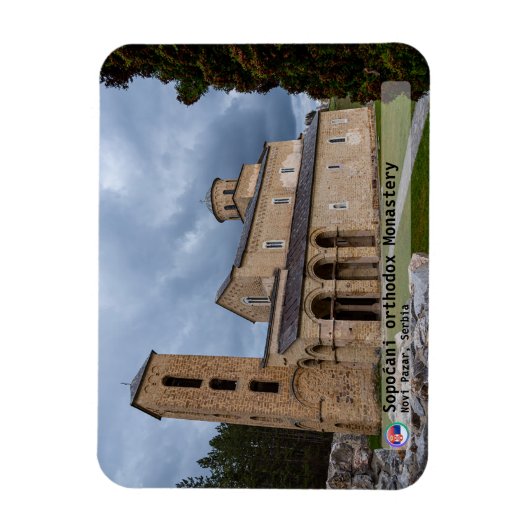 SERBIAN MONASTERIEN - Kloster Sopoćani Magnet (Vertikal)