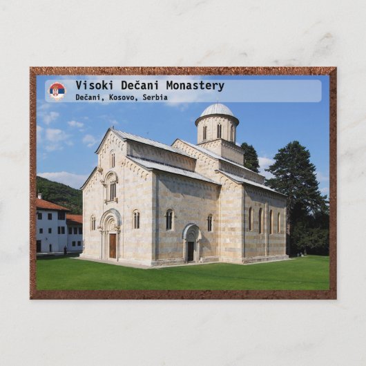 SERBIAN MONASTERIEN - Kloster Visoki Dečani 2 Postkarte (Vorderseite)