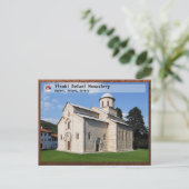 SERBIAN MONASTERIEN - Kloster Visoki Dečani 2 Postkarte (Stehend Vorderseite)