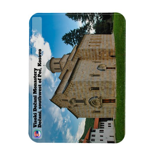 SERBIAN MONASTERIEN - Kloster Visoki Dečani Magnet (Vertikal)
