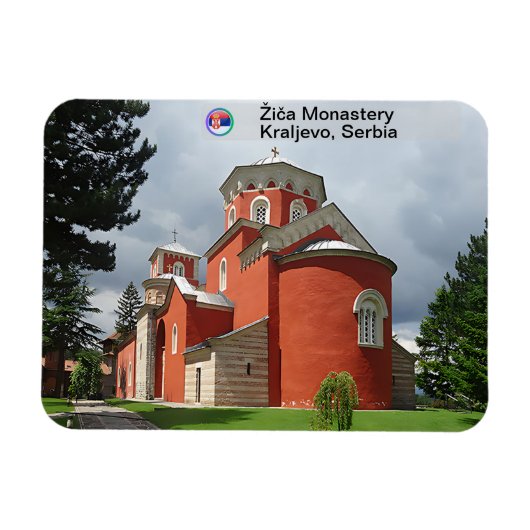 SERBIAN MONASTERIEN - Kloster Žiča orthodox Magnet (Horizontal)