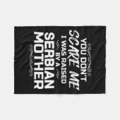 Serbian Mother Funny Christmas Birthday Fleecedecke (Vorderseite (Horizontal))
