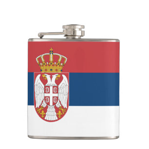 Serbian-Staatsflagge Flachmann