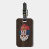 Serbian-Touch-Fingerabdruckflagge Gepäckanhänger (Vorderseite vertikal)