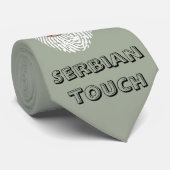 Serbian-Touch-Fingerabdruckflagge Krawatte (Gerollt)