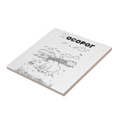 Serbian-zyrillischer Nashorn Fliese (Seite)