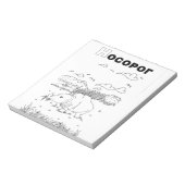 Serbian-zyrillischer Nashorn Notizblock (Rotiert)