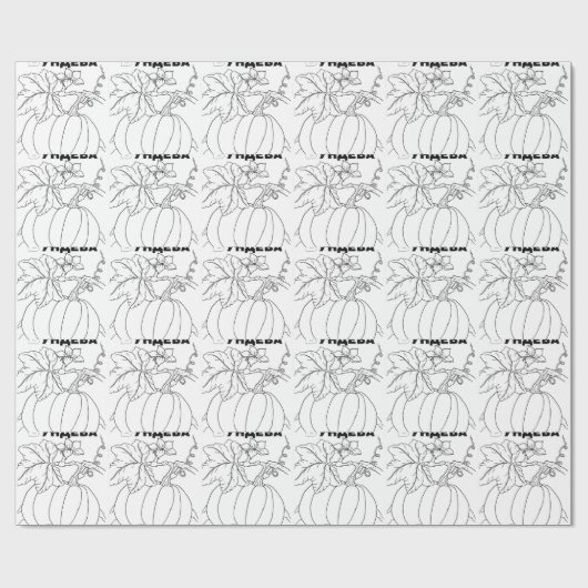 Serbianenkürbis Geschenkpapier (Flach)