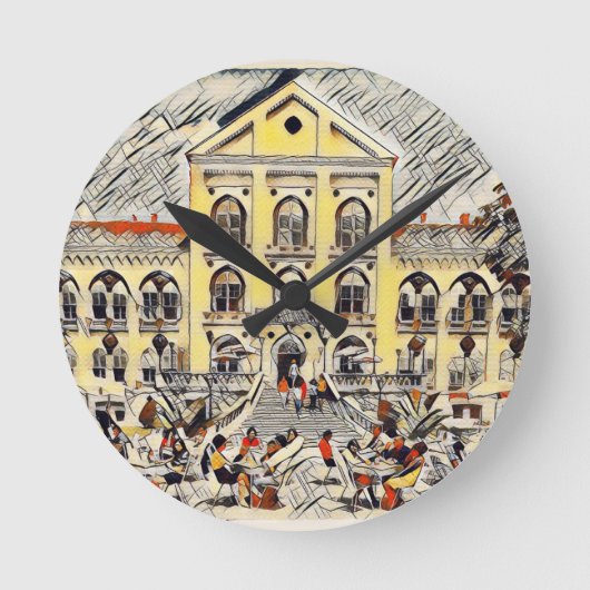 Serbien, Arandjelovac, Staro Zdanje Runde Wanduhr (Vorderseite)