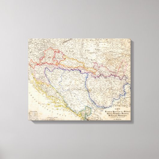 Serbien, Bosnien Leinwanddruck (Vorderseite)
