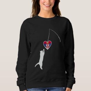Serbien Cat Design Serbische Flagge Srbija Liebe K Sweatshirt