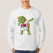 Serbien Dabbing Turtle T-Shirt (Vorderseite)