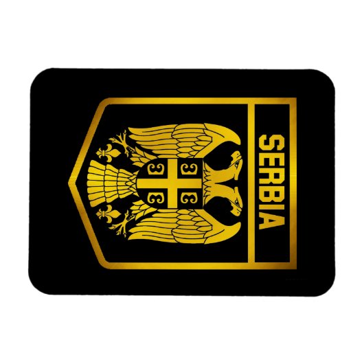 Serbien Emblem Magnet (Horizontal)