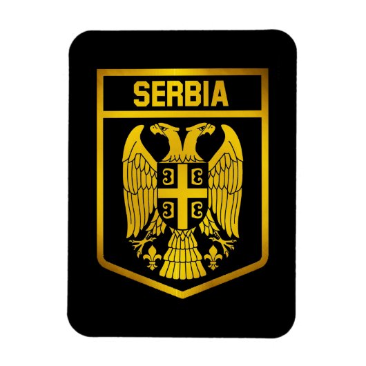 Serbien Emblem Magnet (Vertikal)