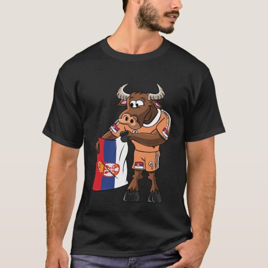 Serbien-Fanbull T-Shirt (Vorderseite)