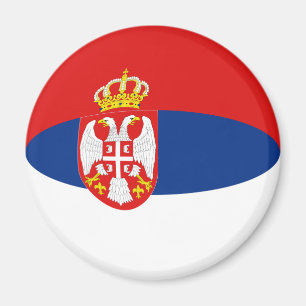 Serbien Fischaugen-Flagge-Magnet Magnet