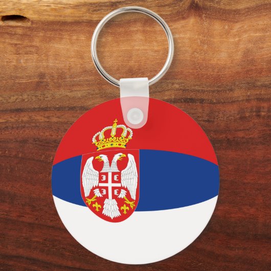 Serbien Fisheye Flag Schlüsselanhänger (Vorderseite)