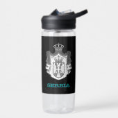 Serbien Fitness und serbisches Wappen / Fahne Trinkflasche (Links)
