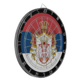 Serbien Flag Dartboard & Serbisch / Spielbrett Dartscheibe (Vorderseite Links)