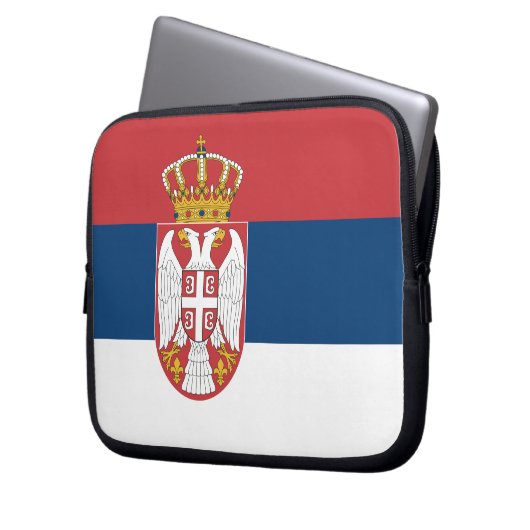 Serbien Flag Laptop Sleeve (Vorderseite Links)