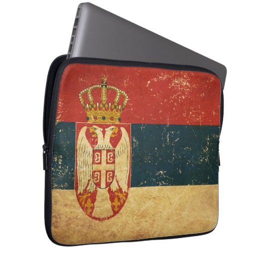 Serbien Flag Laptop Sleeve (Vorne Rechts)