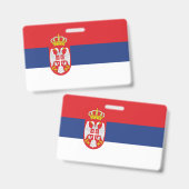 Serbien-Flagge Ausweis (Vorder- & Rückseite)