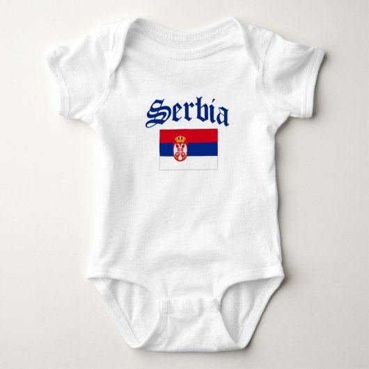 Serbien-Flagge Baby Strampler (Vorderseite)