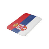 Serbien-Flagge Badematte (Schrägansicht)