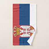 Serbien-Flagge Badhandtuch Set (Handtuch)
